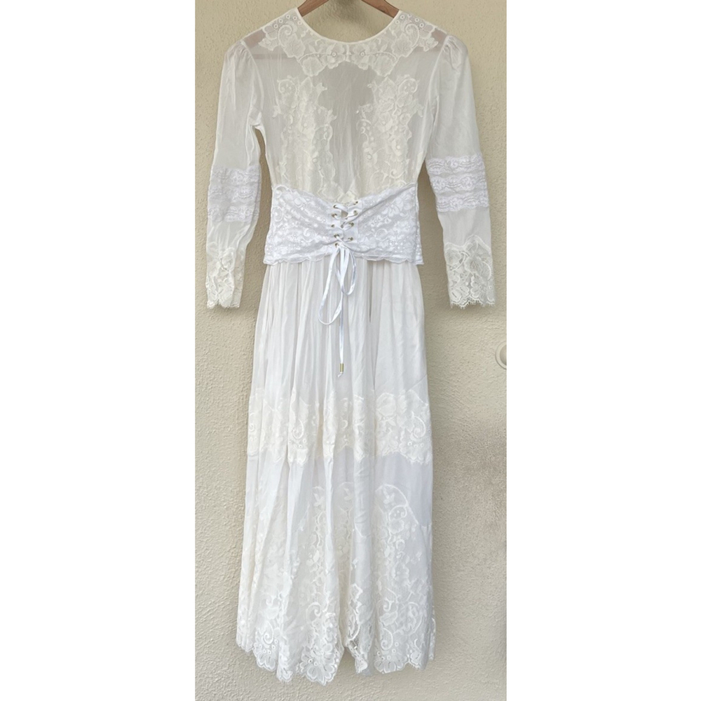 Free People We are HAH Hidden Gem Dress M Walking On Eggshells Victorian Regency - Picture 3 of 11
